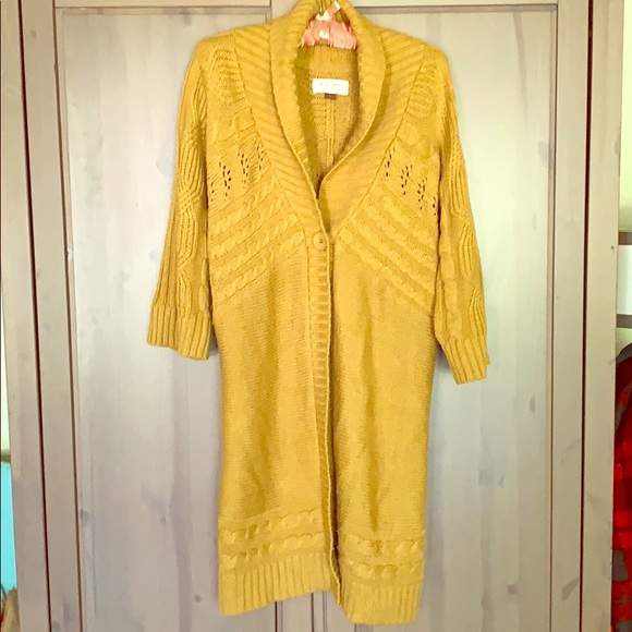 Sweaters - Sonoma 3/4 Sleeve Cable Knit Duster Cardigan